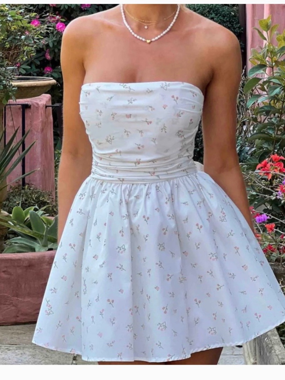BABYBOO KATRINA MINI DRESS Floral Strapless Medium